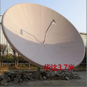 华达卫星玻璃钢天线3.7米电视工程电台热浸镀锌天线图片规格